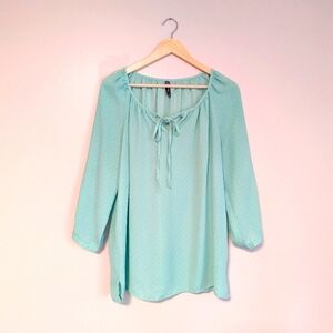 Massini Mint Polkadot Blouse